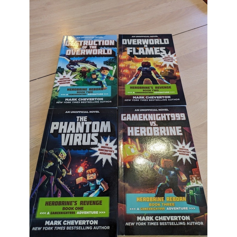 Minecraft Book series lot of 4 Gameknight999‎ series by Mark Cheverton